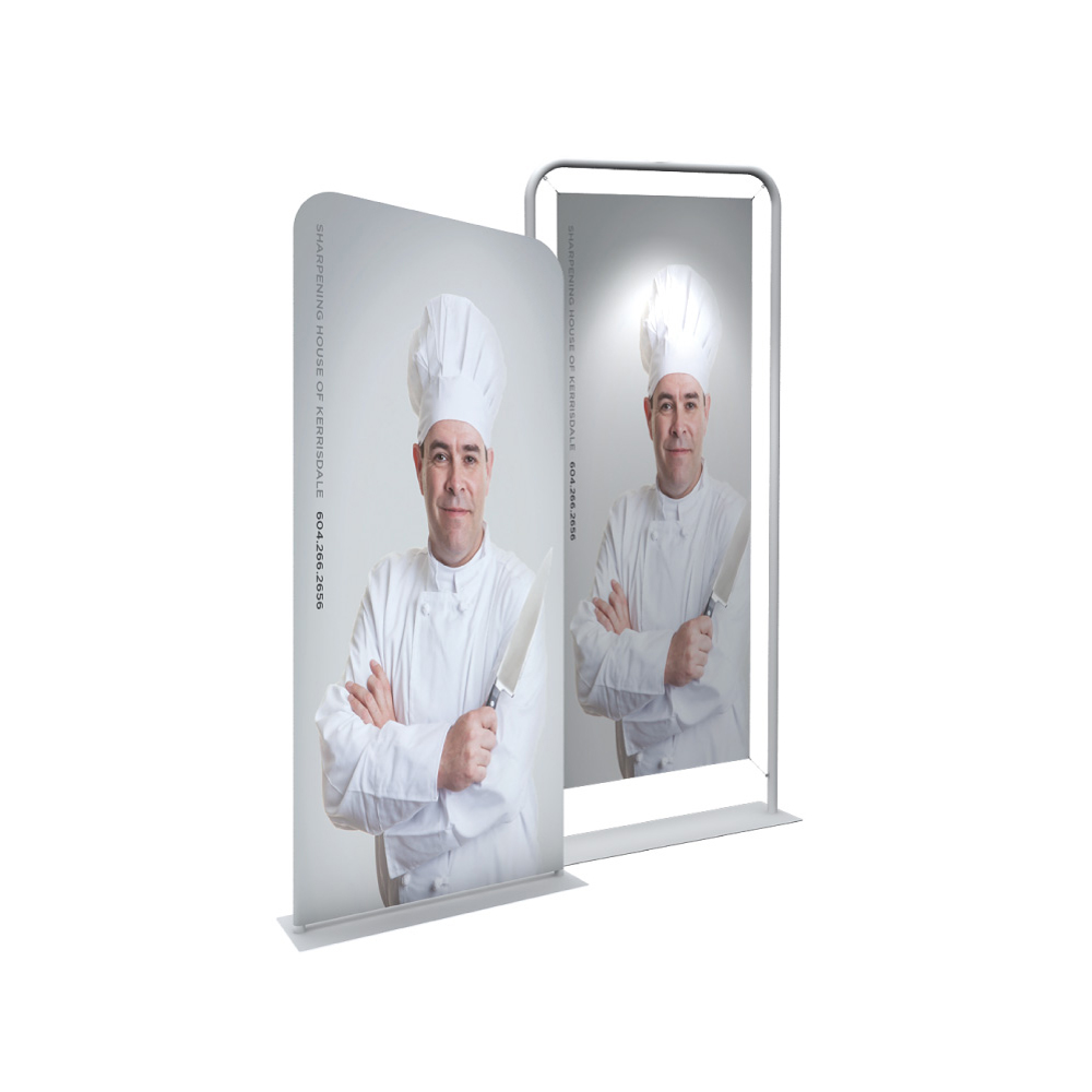 36" Silver EZ Tube Banner Stand with Custom Printing Graphic