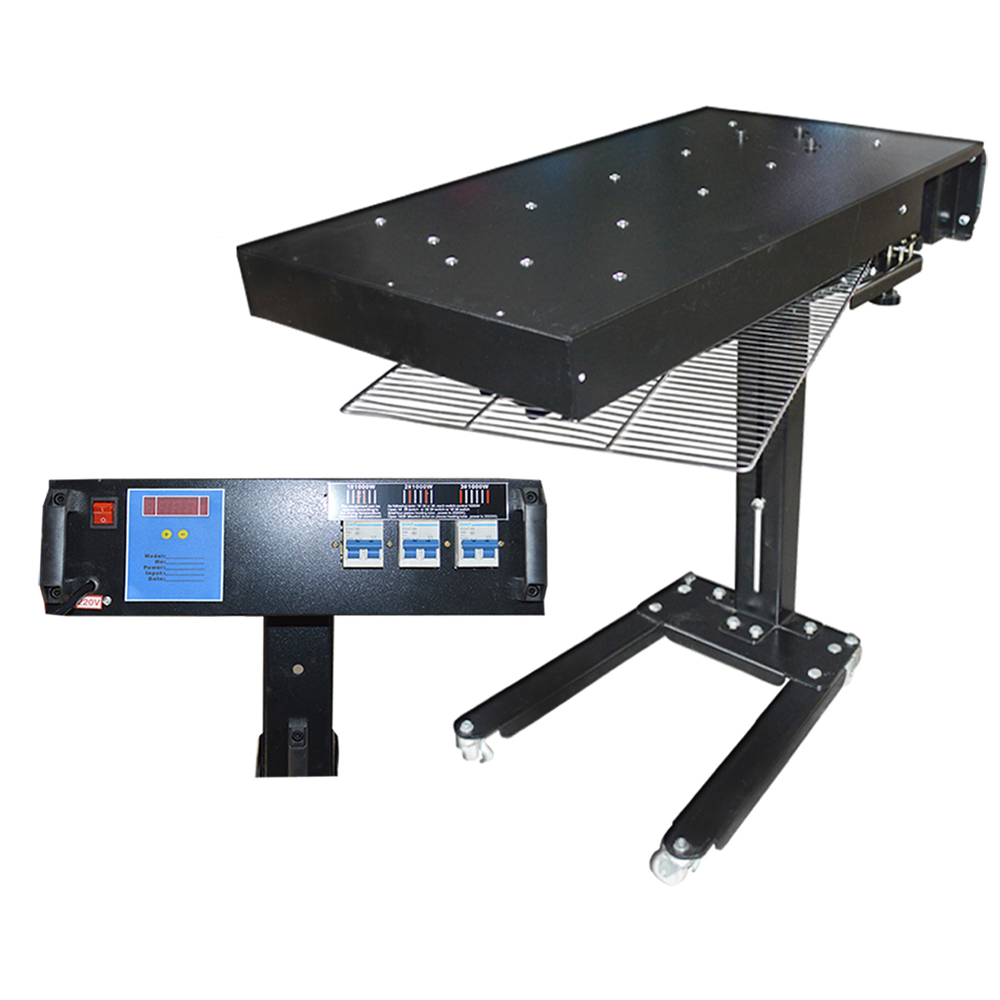 3000W 24" x 18" New Flash Dryer Silkscreen T-shirt Printing Curing Adjustable Height