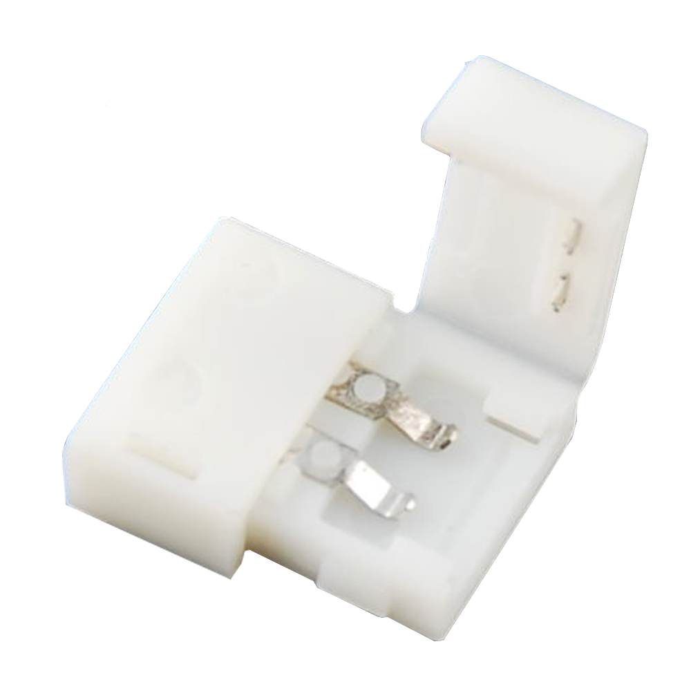 10pcs 10mm 2pin Solderless Clip-on Coupler Connector 2pin for LED Strip Light