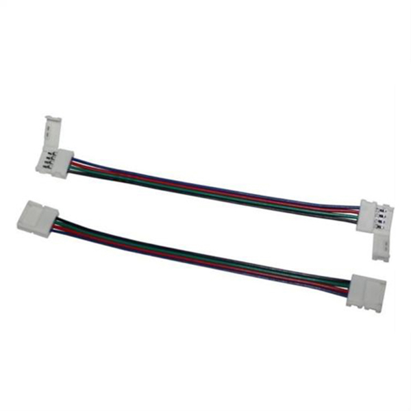 10pcs Connector for RGB LED Strip 8mm or 10mm; 2 Clips + 1 Cable 15cm