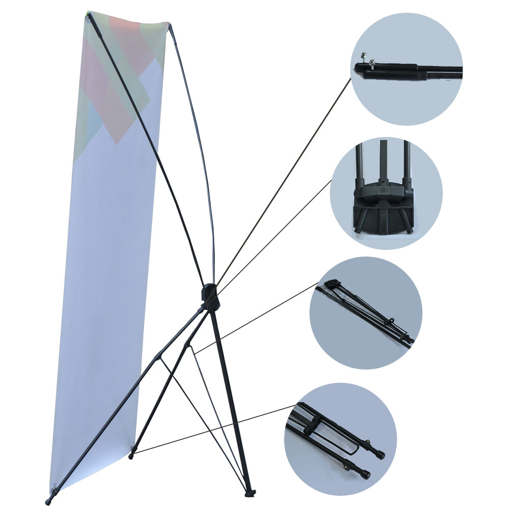 31"W x 71"H Economy Aluminum Foot Tripod X Banner Stand (Stand Only)(10pcs/pack)