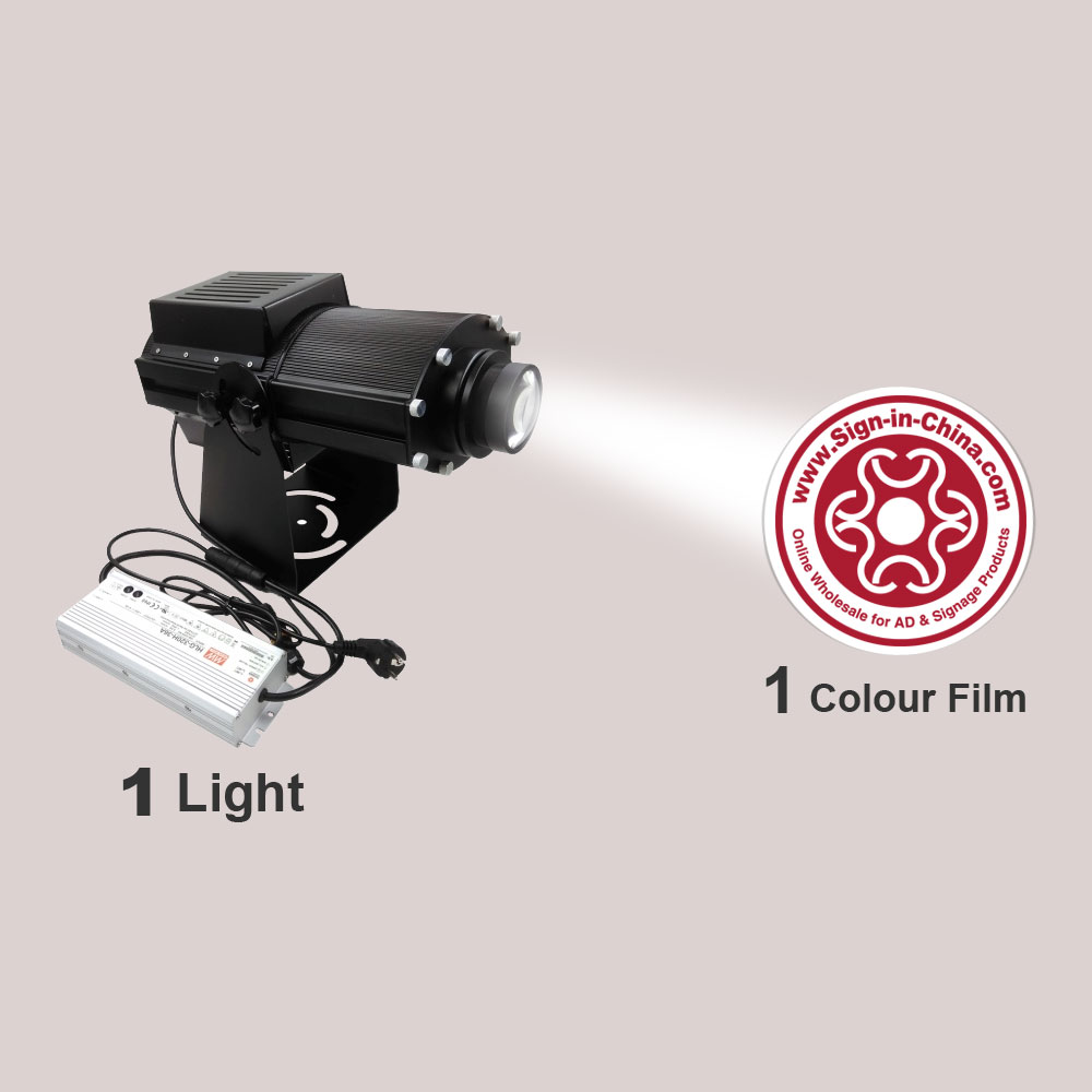 300W Outdoor LED Rotating Gobo Advertising Logo Projector Light (with Custom Rotating Glass Gobos)