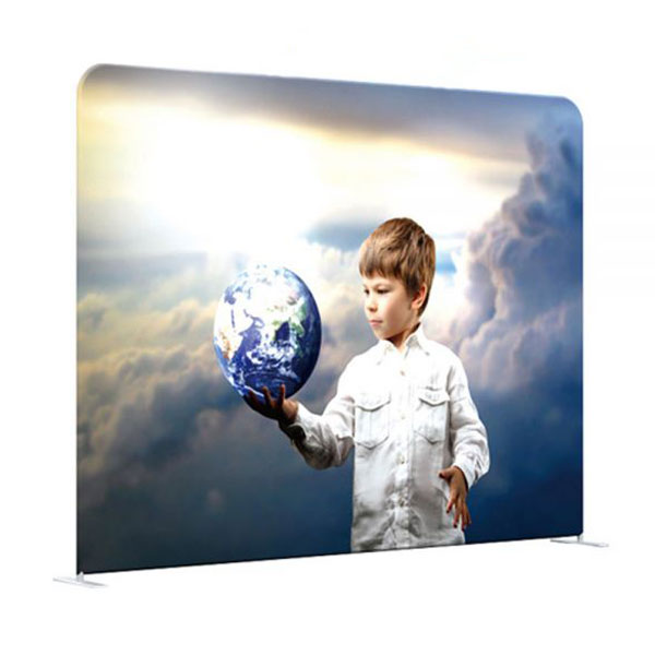 US Stock-8ft High Quality Portable Tension Fabric Exhibition Stand Backdrop Advertising Wall Banner (Frame Only)