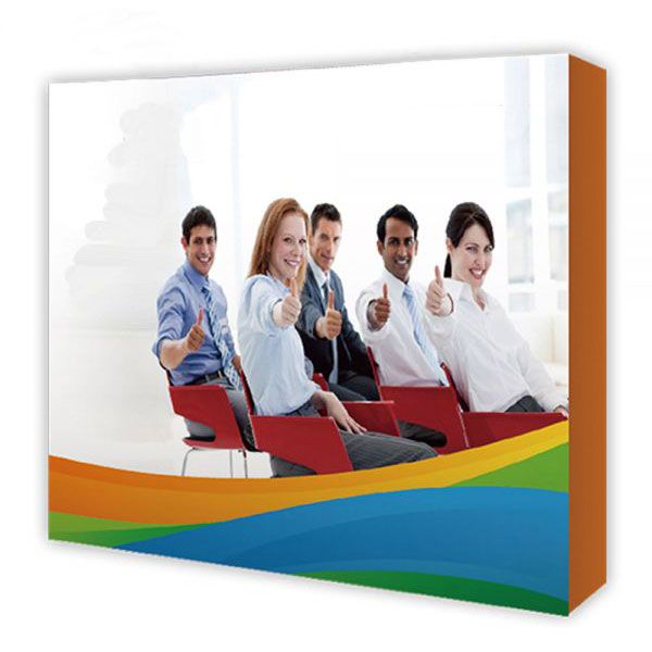 QOMOLANGMA Custom Fabric Graphic for 8ft Tension Fabric Pop Up Display Backdrop Stand Trade Show Exhibition Booth and Walls (Graphic Only / Single Sided / End Cap )
