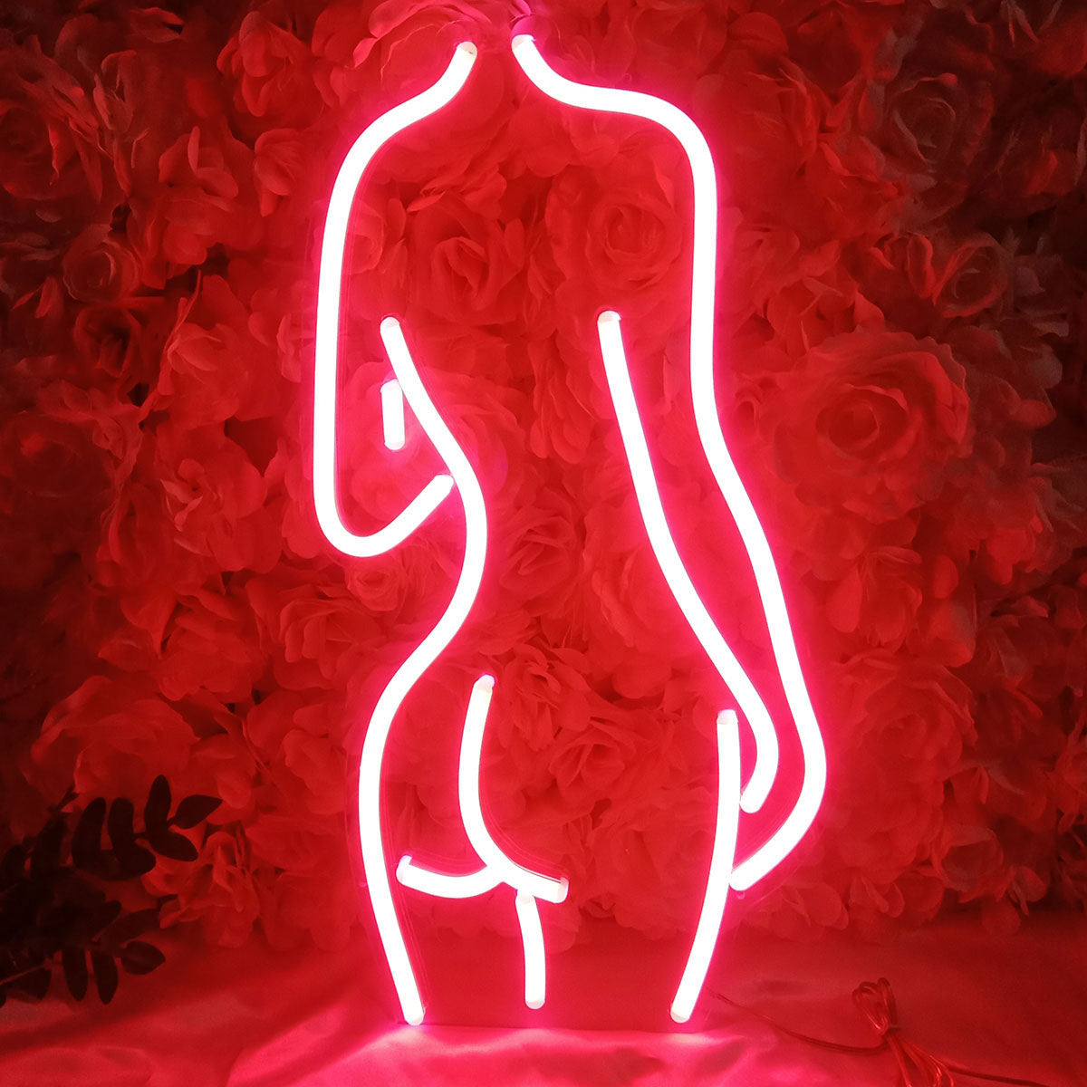 CALCA Lady Back LED Neon Sign Lamps Art Decorative Lamps (Pink),Size- 19.7 X 10.4 inches