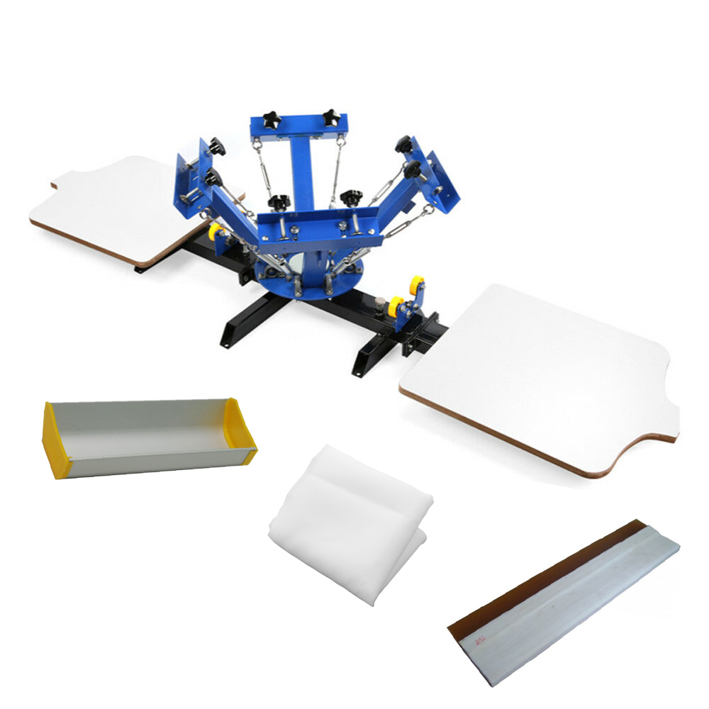 4 Color 4station Overprinting Screen Printing Machine Silk Screen Pressing Print for sale online 