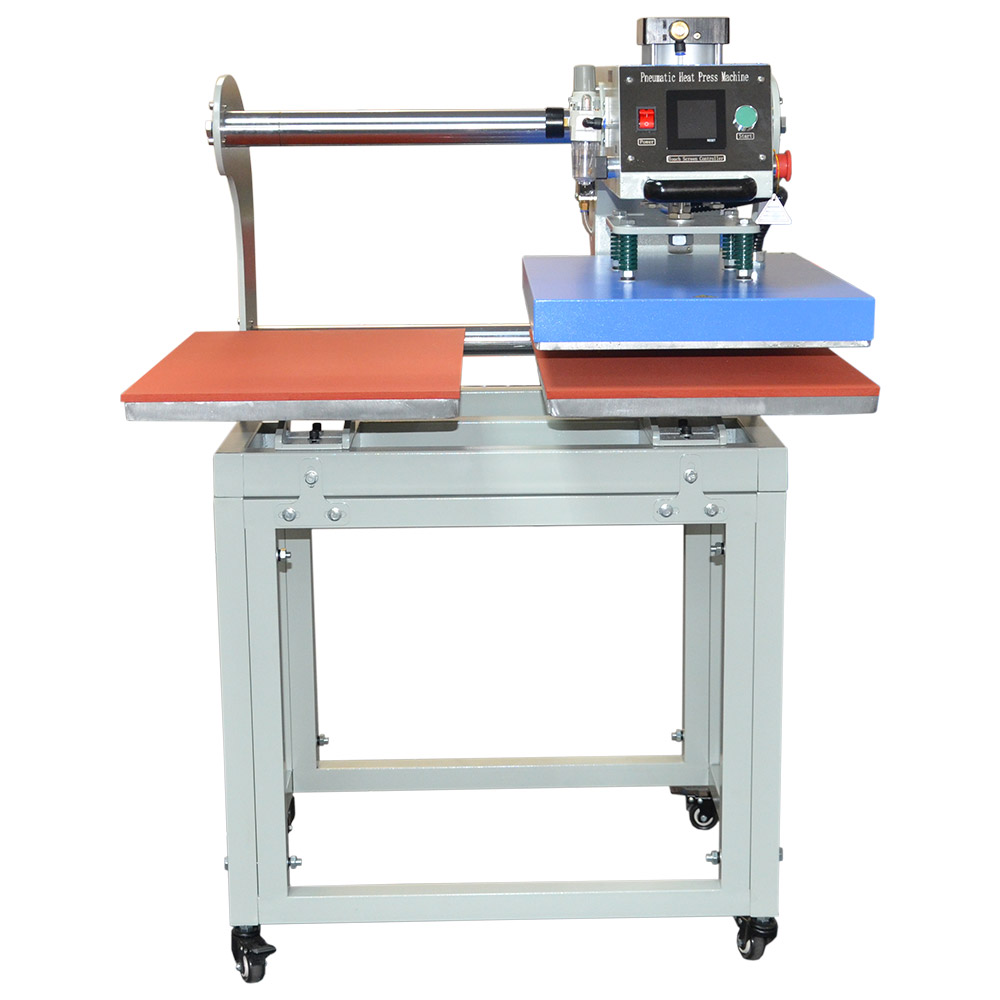24"x16" Heating Plate Movable Double Station Peneumatic Heat Press Machine