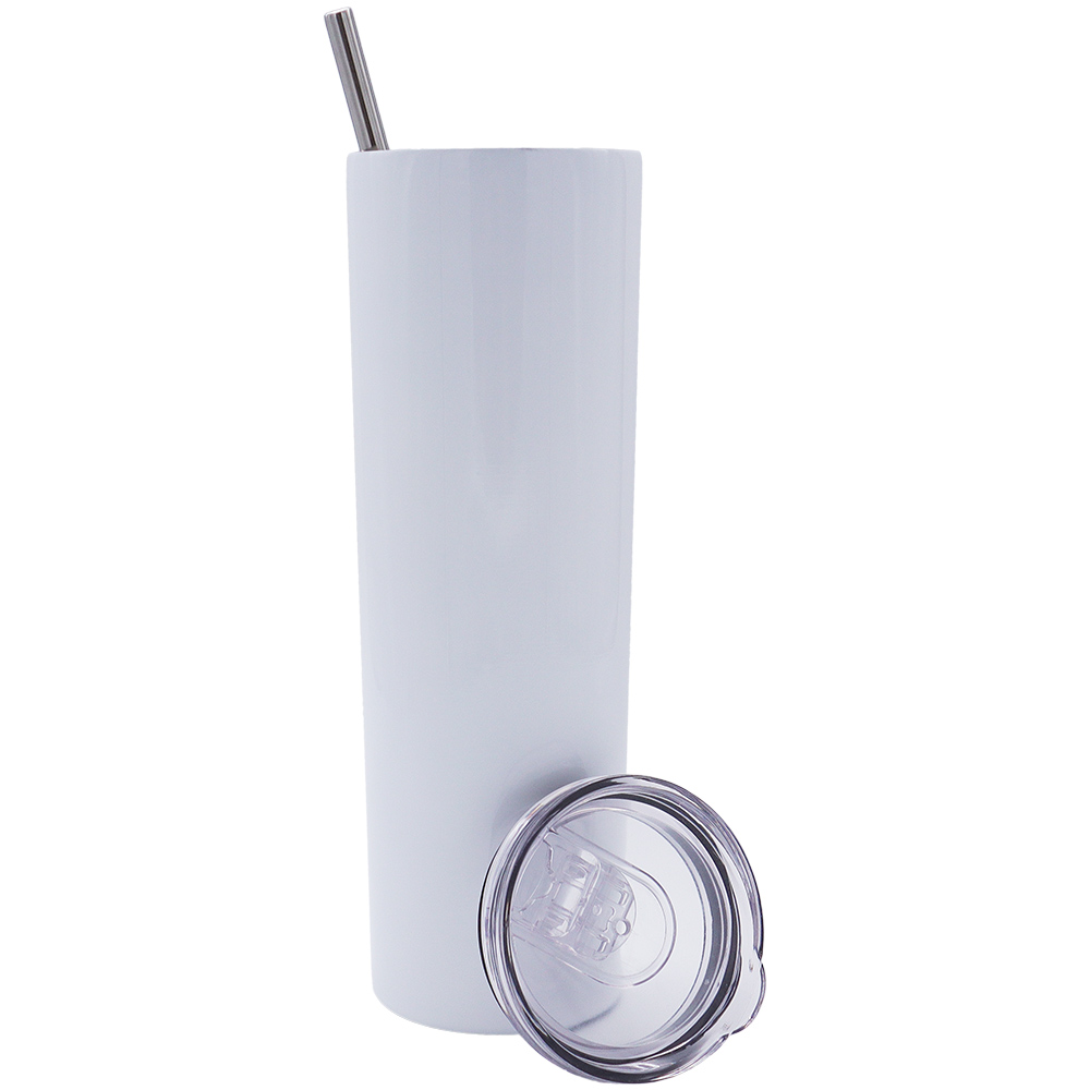 20oz Stitch Tumbler Lid and Straw Travel Metal Cup, Cold and Hot Drinking  Cup Coffee Tumbler, Skinny Tumbler 