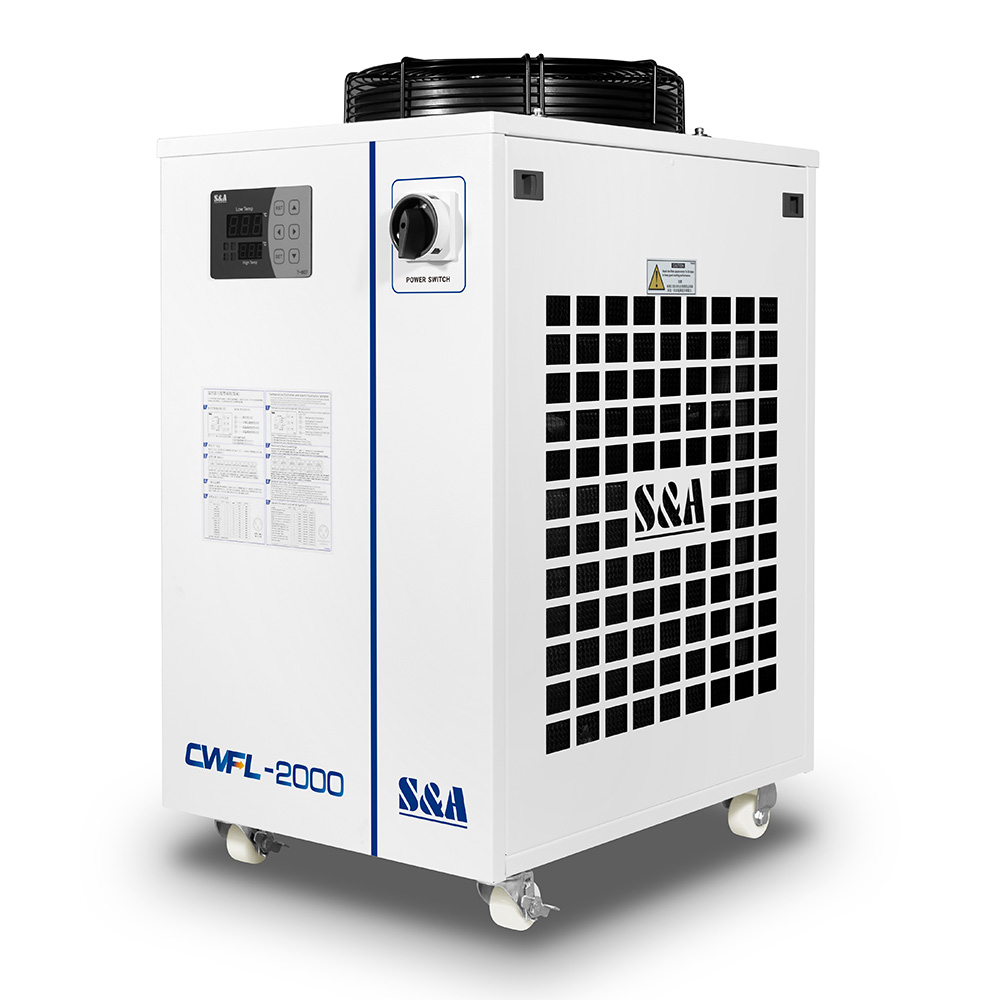 S&A CWFL-2000BN Industrial Water Chiller for Cooling 2000W Fiber Laser, 3.08HP, AC 1P 220V, 50Hz