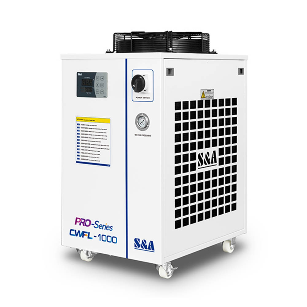S&A CW-FL-1000BN Industrial Water Chiller for Cooling 1000W Fiber Laser, 2.01HP, AC 1P 220V, 60Hz