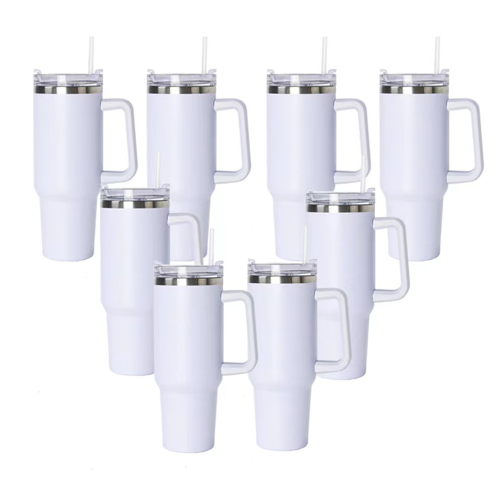 Tumblers Bulk 17oz Blanks Tumbler White Mason Skinny Straight Sublimation  Cups for Heat Transfer Stainless Steel Coffee Mugs with Lid and Straw DIY  Heat Press Printing(6 Pieces)