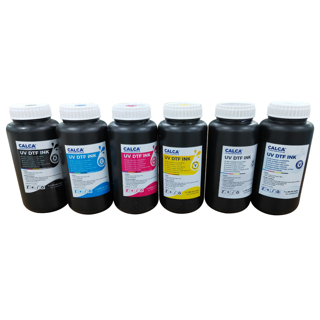 UV DTF Printer Ink CMYKW Varnish UV Inks Direct Print A-B PET Film