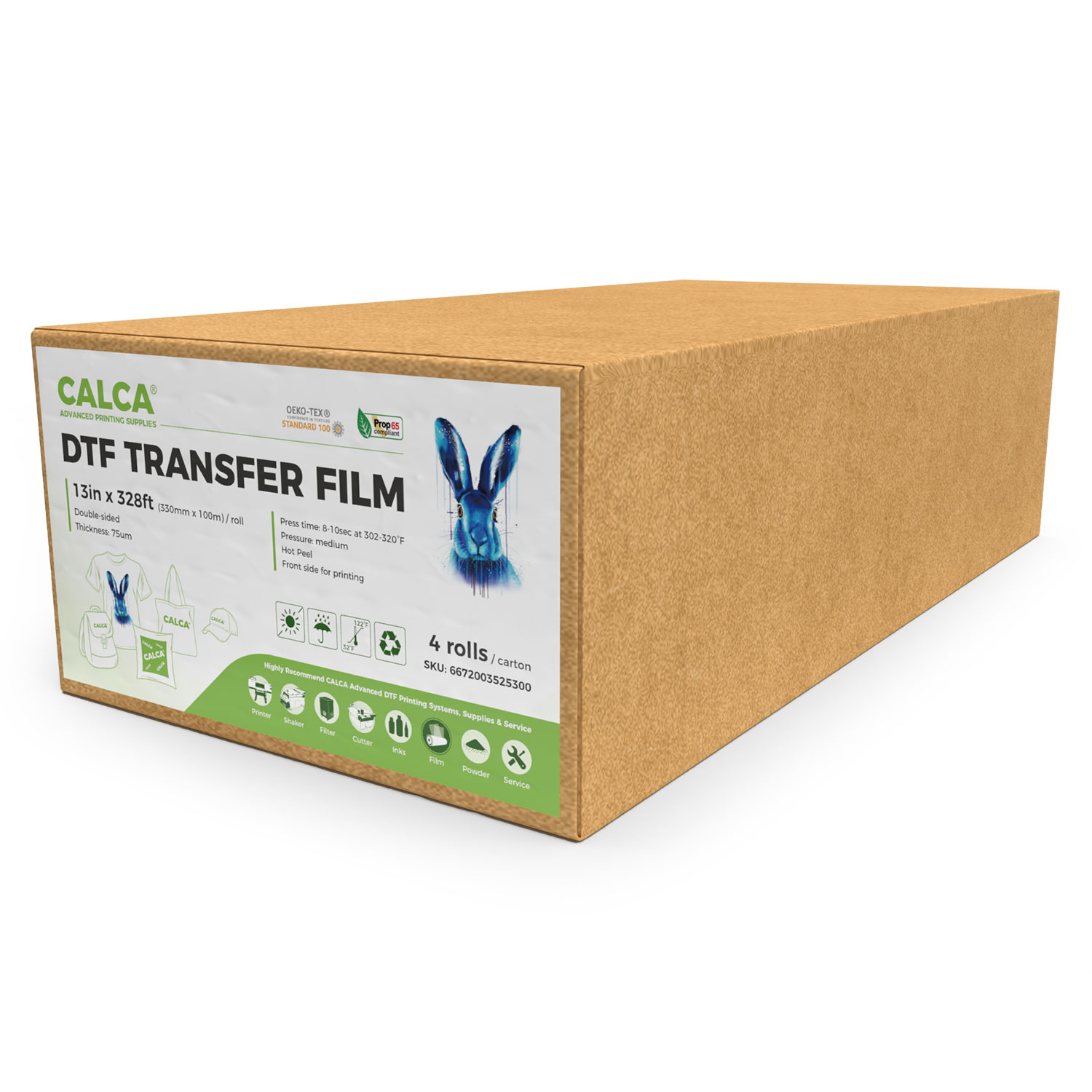 CALCA A3+ DTF Film 13 x 19 100 Sheets Direct to Film DTF Transfer Film  PET Heat Transfer Paper Double Sided Hot Peel