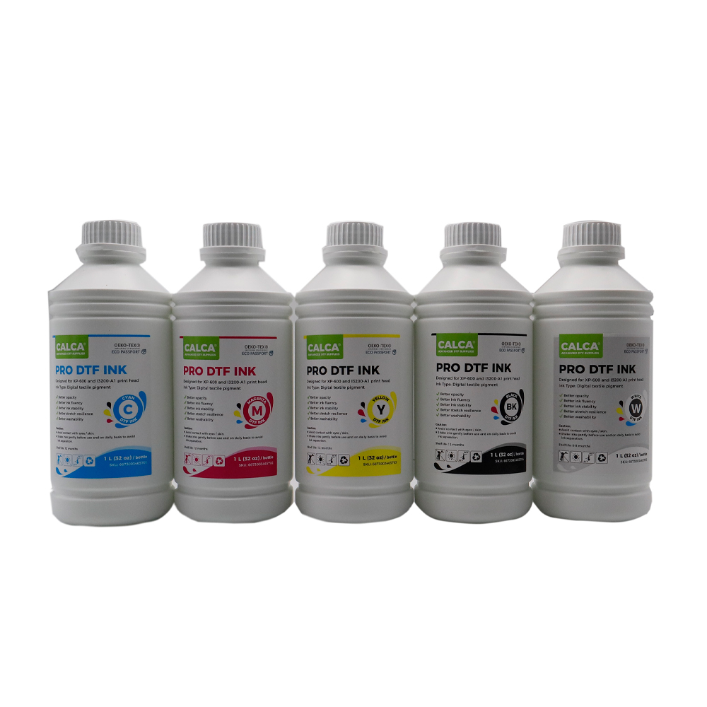 CALCA PRO Water-Based DTF Ink for Epson Printheads - 32 oz, Bottle of 1L