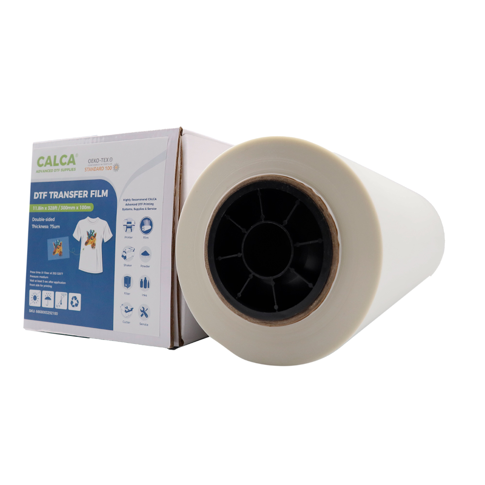 CALCA Pro 11.8in x 328ft/30cm x 100m DTF Transfer Film Premium Roll Warm Peel