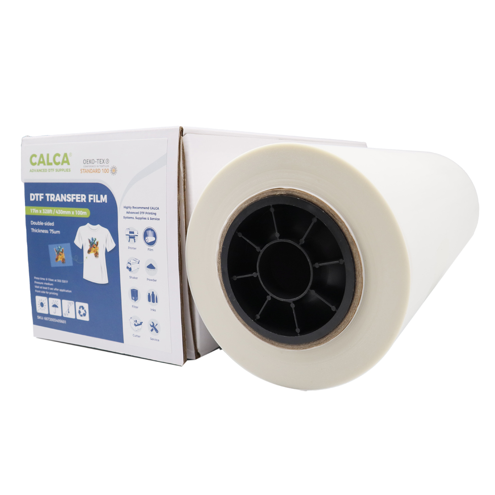 Sample CALCA DTF Transfer Film Premium Roll,Hot Peel-17in x 32.8ft