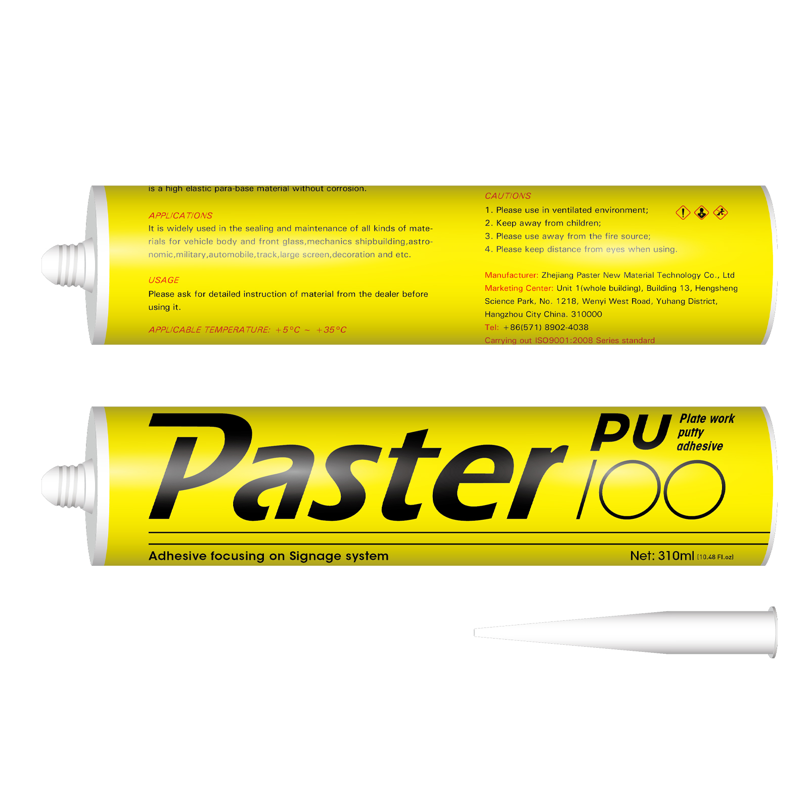 US Stock CALCA PU-100 Polyurethane Seam Sealer Automotive Compound Kit Durable & Flexible Auto Body Filler RV Roof Sealant