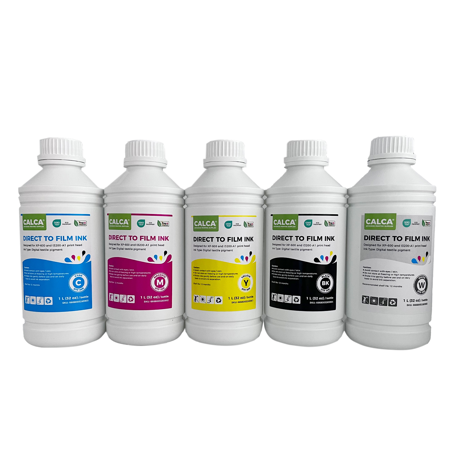 CALCA Water-Based DTF Ink for Epson Printheads - 32 oz, Bottle of 1L