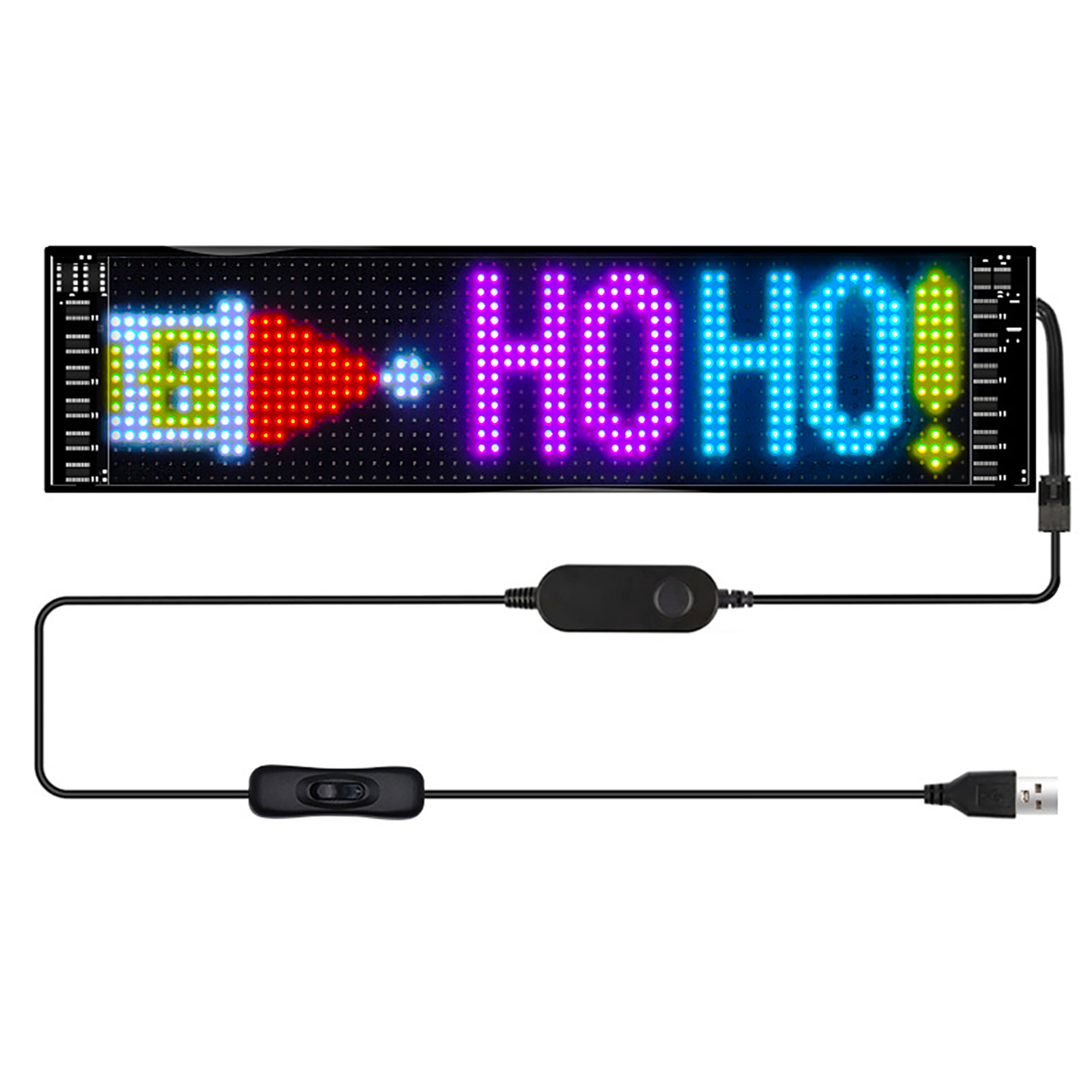 US Stock P5 USB  Bluetooth 16x64 Flexible Display Kit Scrolling Bright Advertising LED store Signs Display Customizable content for Store Car Bar Hotel