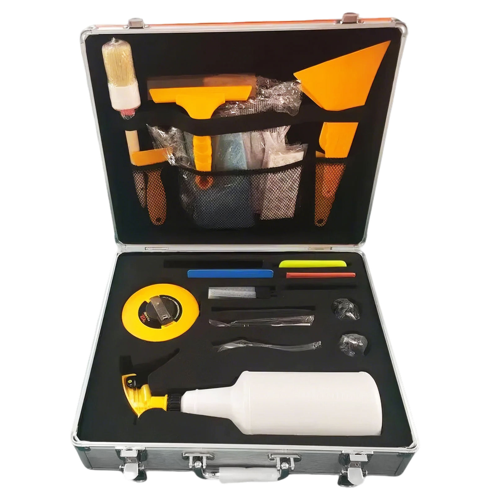 23 tools in one Vinyl Apply Tools Box Premium Car-Wrap Tool Case Deluxe Portable Storage Box with Squeegees & Film-Install Kit