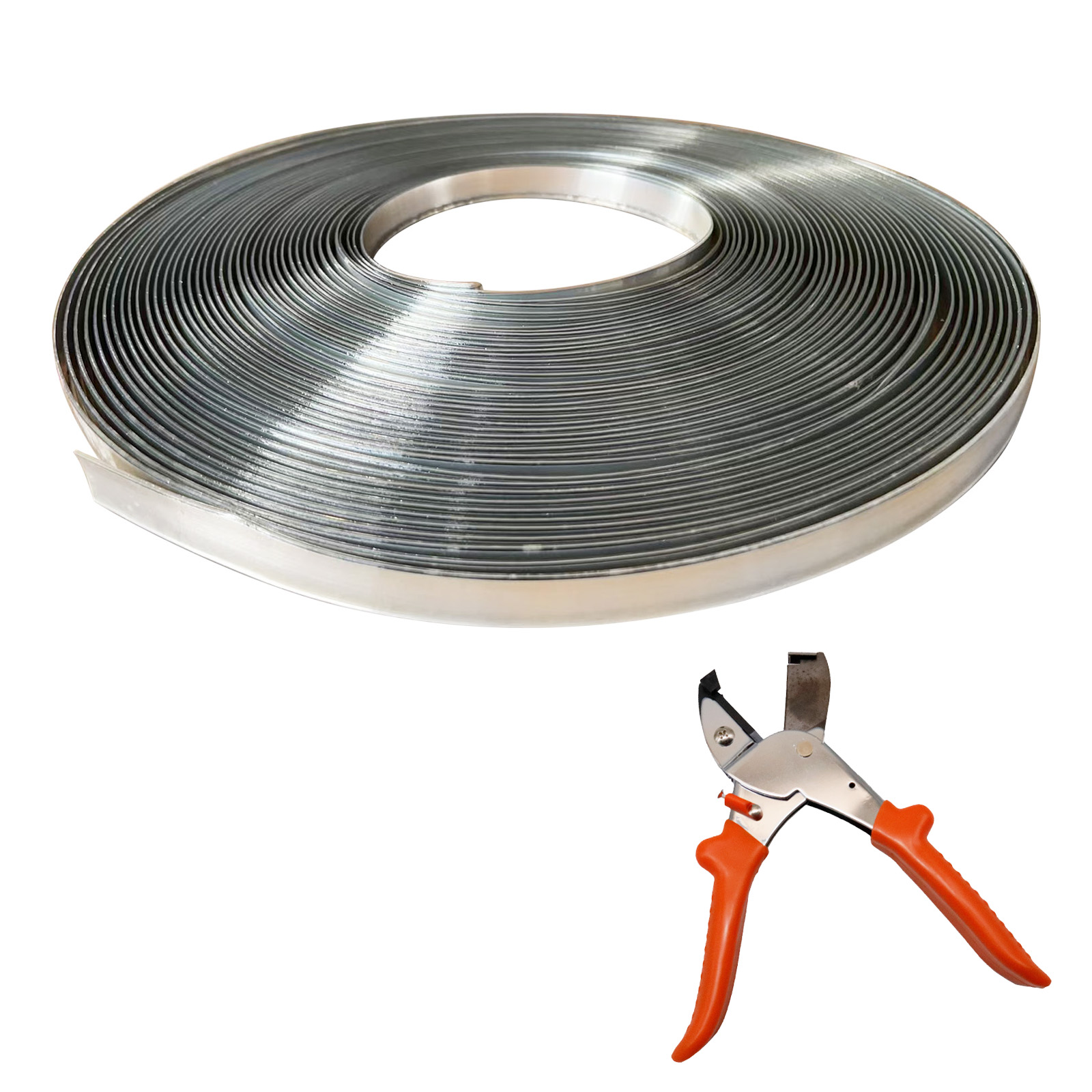 US Stock 26mm (1") x 45m (148ft)/roll 2rolls/pack Gold/Silver Arrow Trim Cap + Trim Cap Galvanized Hand Notcher Tool for Channel Letter