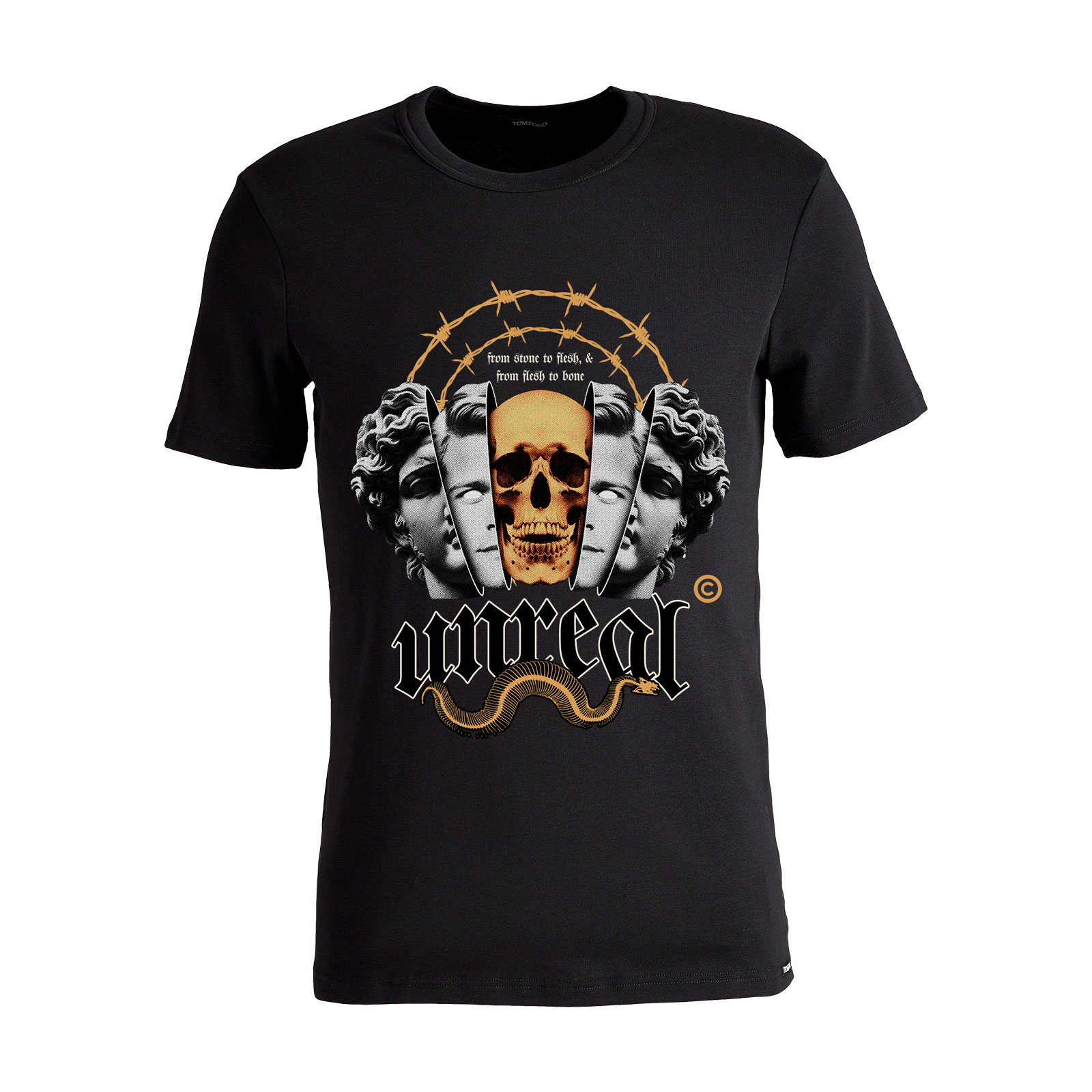 UNREAL Digital Direct to Garment Printed T-Shirt - 220g Unisex Short Sleeve Tee, Motorcycle Icon Graphic Design