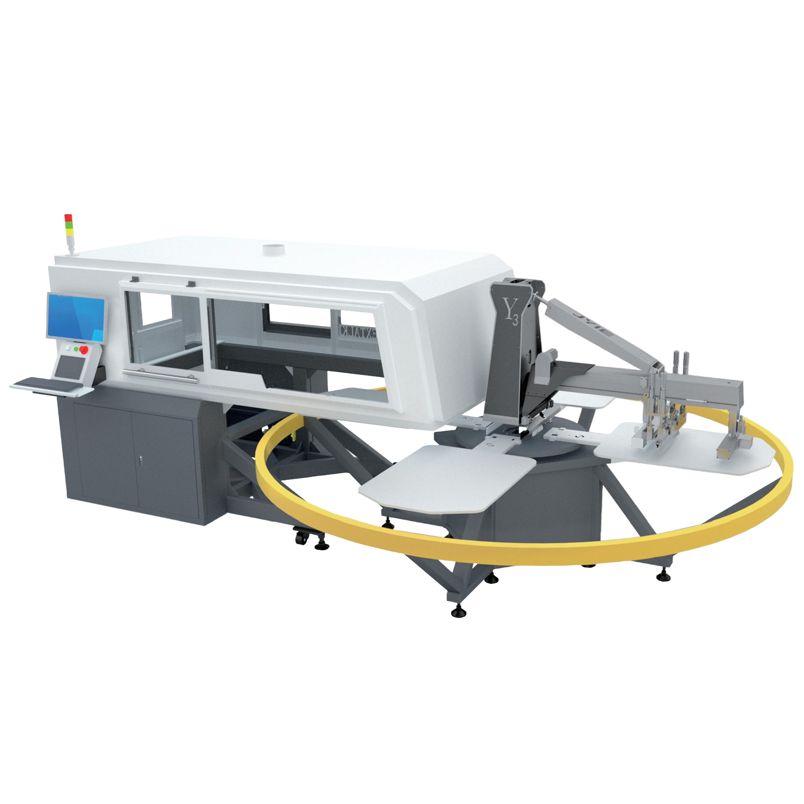 US Stock Oval Digital Printer with 4 Stations & 8 Print Heads