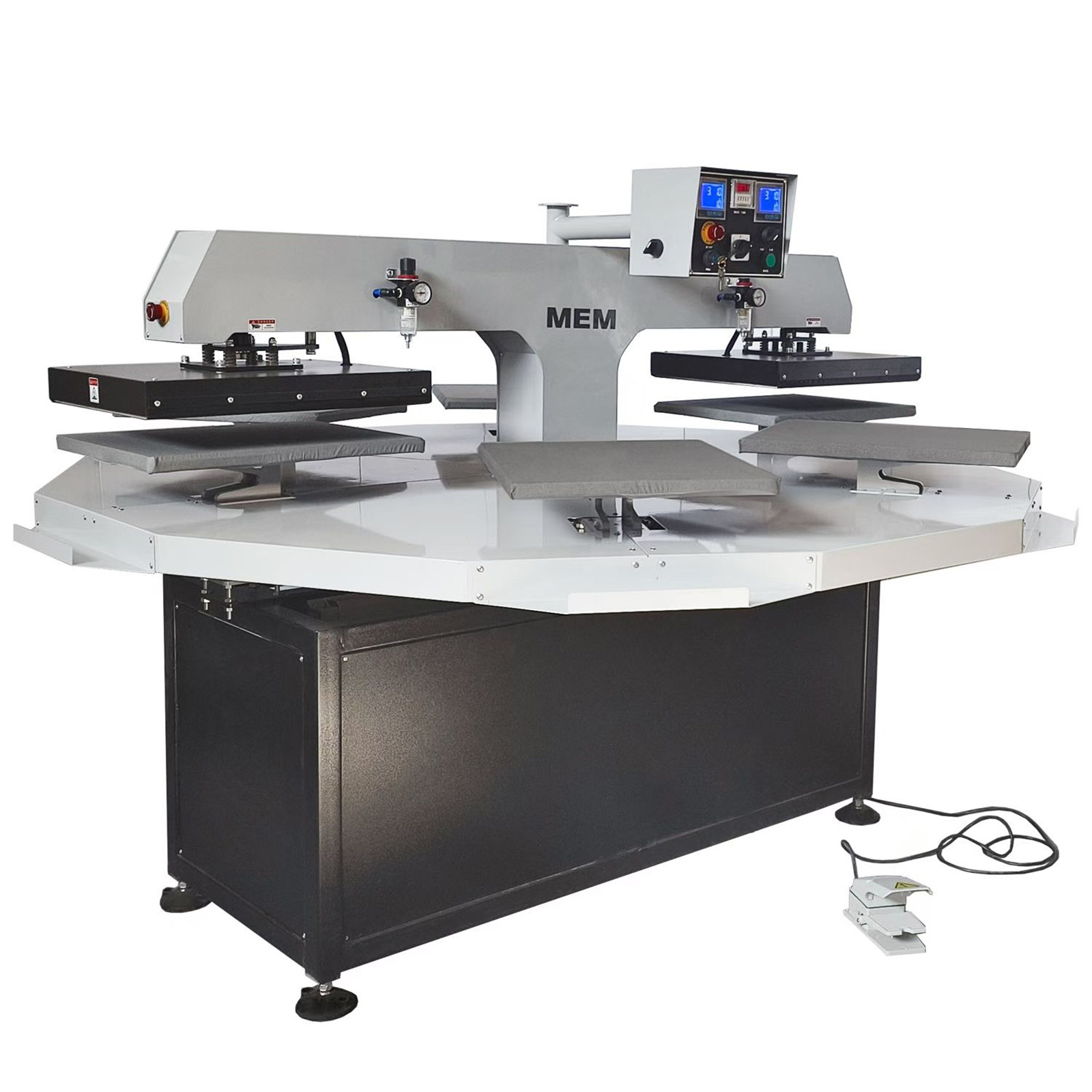 US Stock, MEM 16"x20" Automatic Pneumatic 2-Head 6-Station Carousel Heat Press Machine