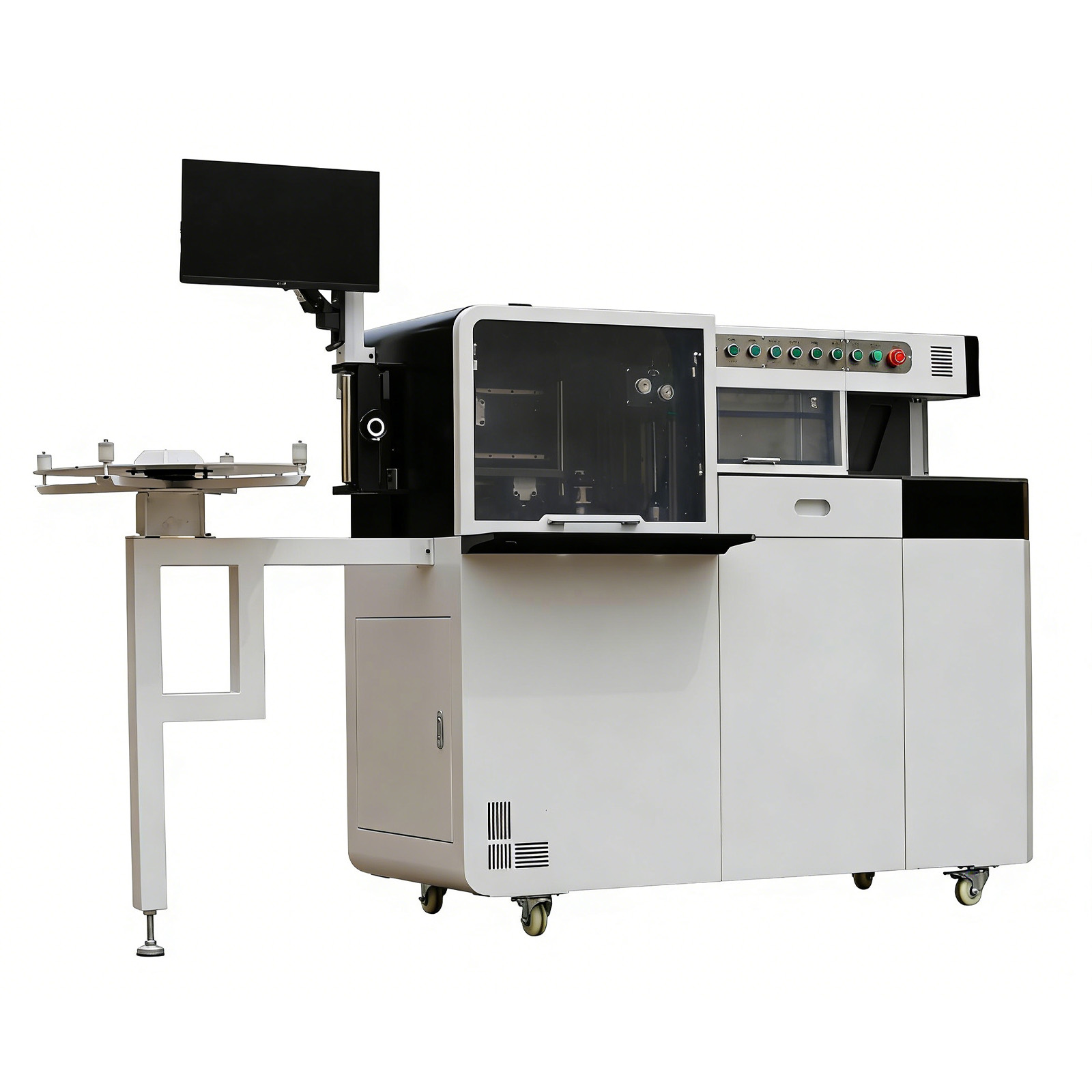 US Stock Upgraded Auto Notching Flanging Channel Letter Bending Machine Add Trimming+Punching Hole function