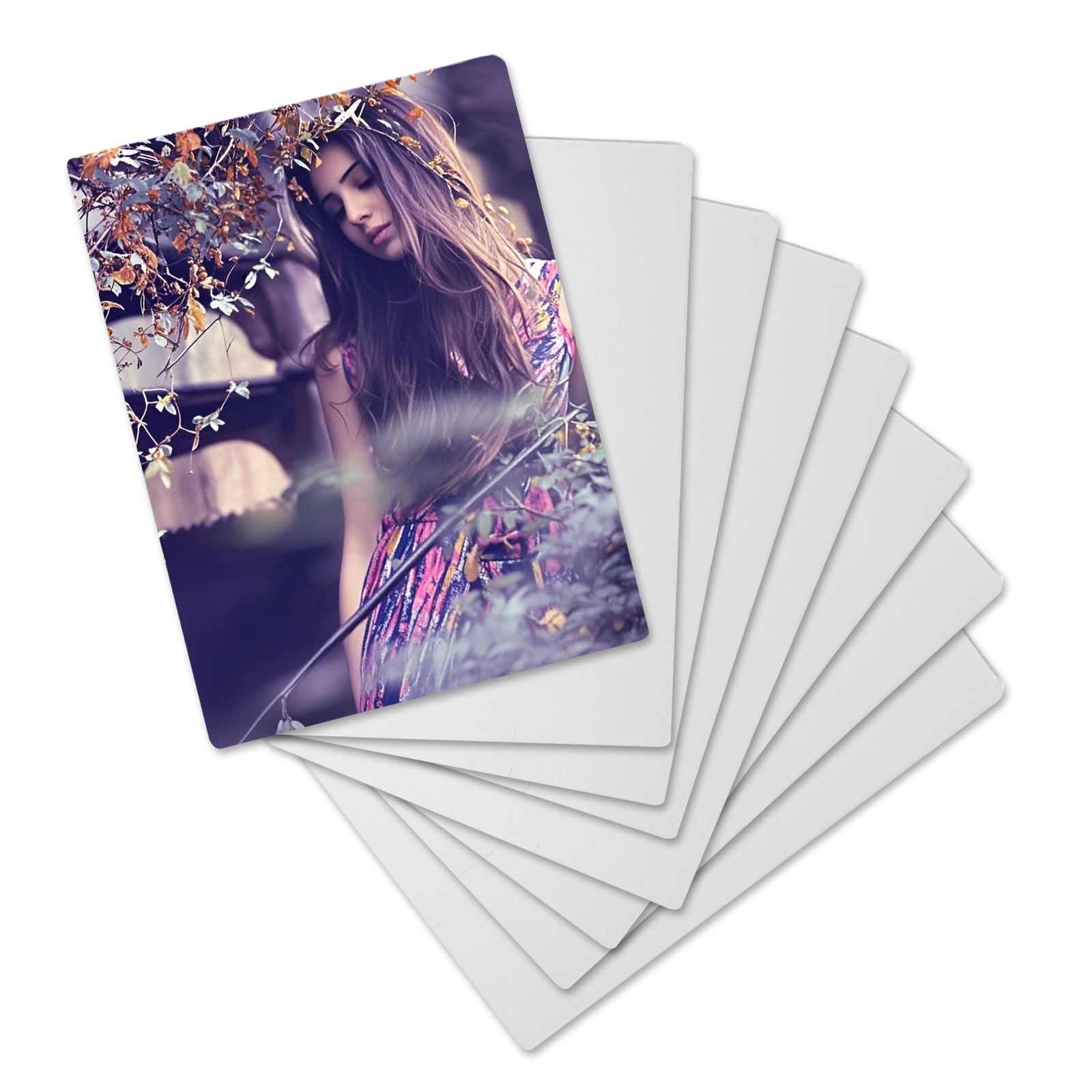 US Stock, CALCA 8"x12" Sublimation Gloss White Aluminum Blanks 0.22mm Rounded Corner Metal Boards 20 Pack Value Set for DIY Custom Signs & Photo Crafts