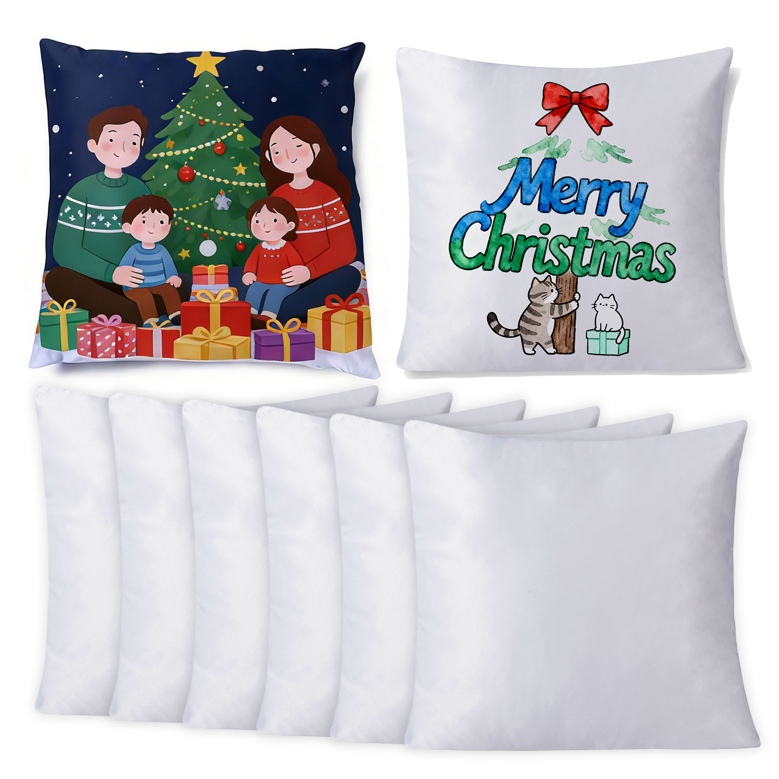 US Stock, 10 Pack 15.7" White Sublimation Pillow Blanks, Polyester Covers for POD Custom Printing