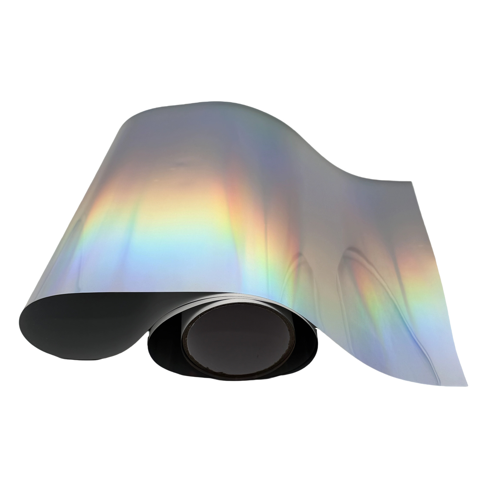 US Stock CALCA 11.8in x 32.8ft/30cm x 10m DTF Silver Holographic Film Roll, Cold Peel