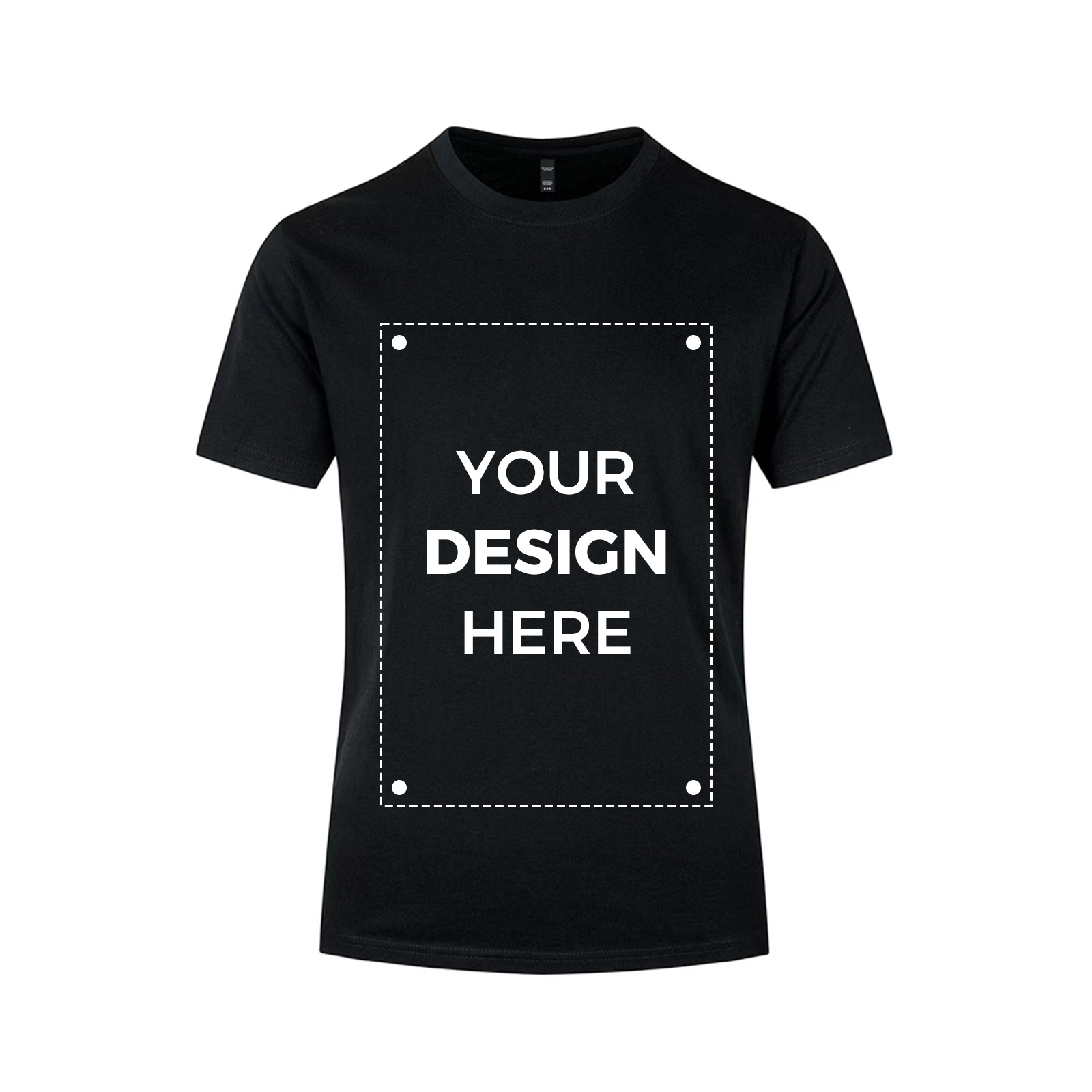 Custom DTG Printed 5.3 oz Unisex Tee – 100% Ring Spun Cotton Midweight T-Shirt for POD – Black
