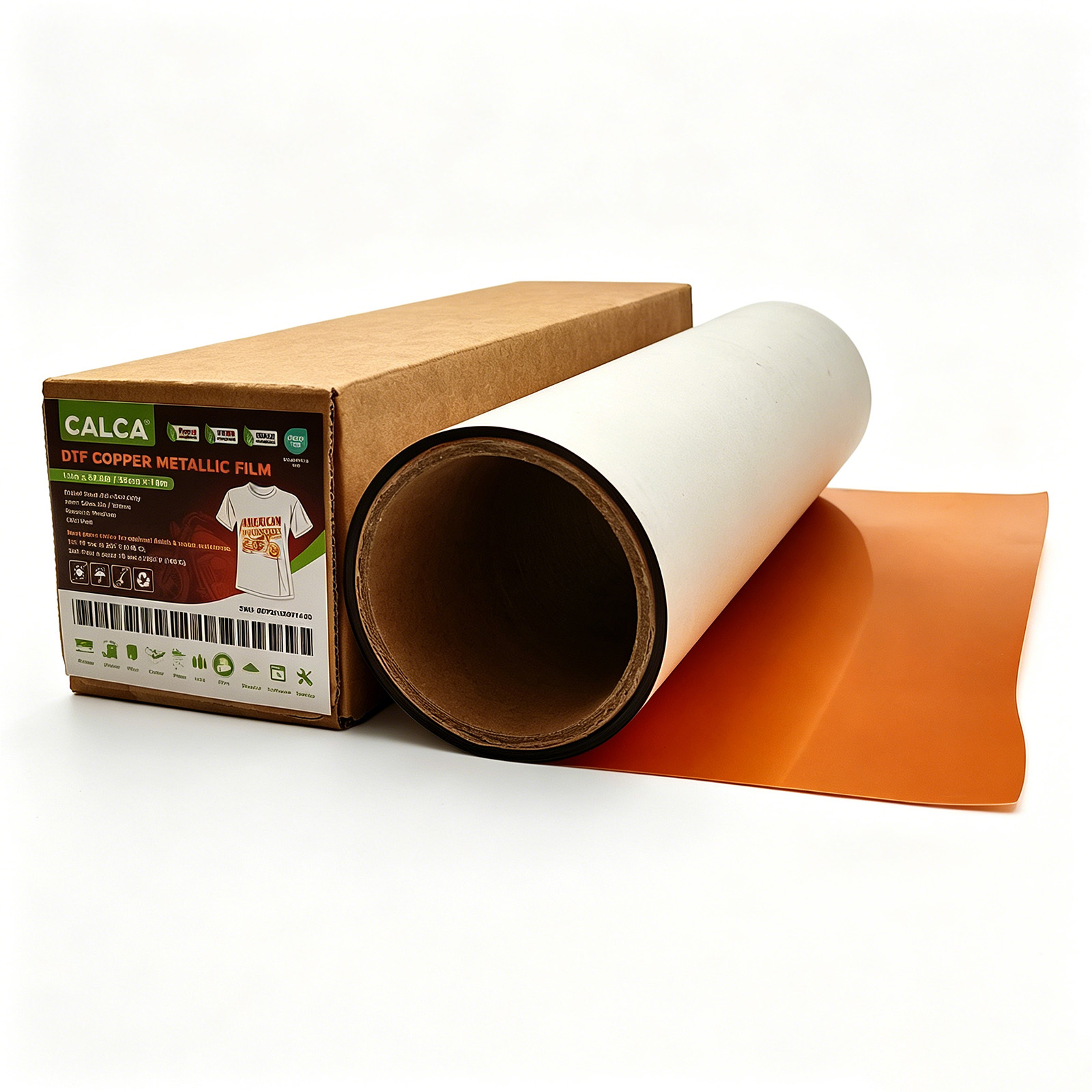 US Stock,CALCA 13in/33cm DTF Copper Metallic Film Roll,Cold Peel
