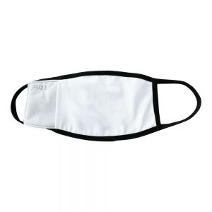 7" x 4.7" 50pcs Sublimation Blank Black Edge Washable Filter Insertable Face Mask (Filter not included)