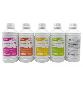 CALCA Direct to Transfer Film Fluorescent Ink for Epson Printheads. 32 oz, Bottle of 1L, Water-based DTF Inks