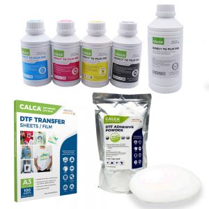 CALCA Direct to Film TPU DTF Powder, Digital Transfer Hot Melt Adhesive  Powder (44lbs , 20kg/Barrel, White) - DTF2U