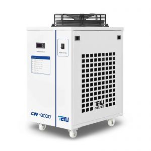 US Stock, S&A CW-6000DN Industrial Water Chiller for 100W Solid-state Laser, 22KW CNC Spindle, 30W-300W Fiber Laser Cooling, 1.06HP, AC 1P 110V, 60Hz