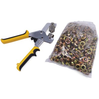 OEM Manual Grommet Tool Eyelet Puncher for Eyelet #4 (10.5mm) with 500 Eyelets Included (Free Shipping)