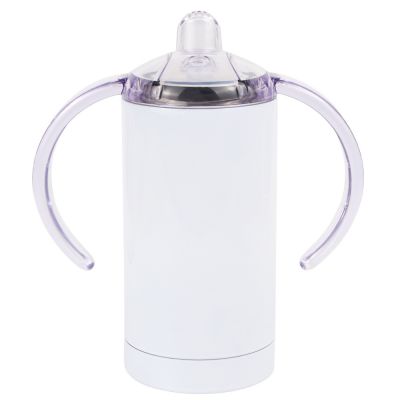 Duobla Insulated Stainless Steel Sippy Cup With Handles Two Tops And Straw  - 12 oz.