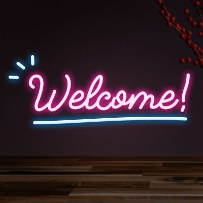 CALCA Welcome LED Neon Sign Size 19.7X8.3 inches Type3 69.29