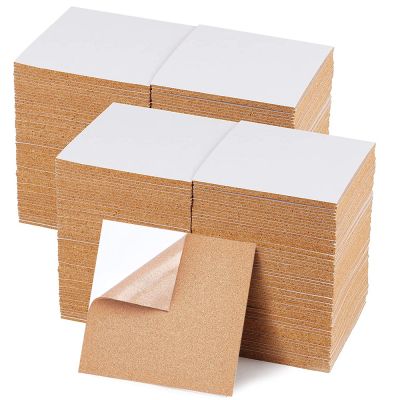 100 Pack Self Adhesive Cork Coasters Squares 4x 4 Cork Tiles, Cork Mat,  Mini Wall Cork Board for DIY Crafts $10.65