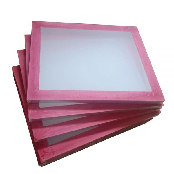 Ving 6-Pack 20x24 Aluminum Silk Screen Printing Frames - 160 White Mesh, Manual Press