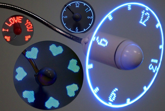 led message fan application photo