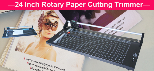 24 Inch Precision Rotary Paper Trimmer Portable Sharp Photo Paper Cutter Machine 