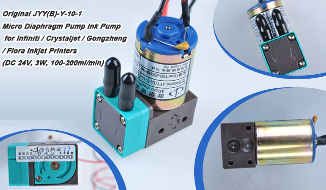 Crystaljet DC24v Original Micro Diaphragm Ink Pump JYY B -Y-10-1 for Infiniti 