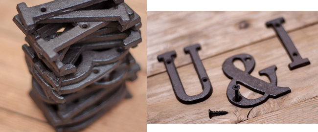 Cast Wrought Iron Black Antique House Door Alphabet Letters and Numbers-HOT SALE 