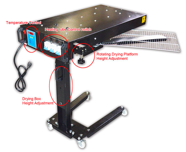 3000W 24 x 18 New Flash Dryer Silkscreen T-shirt Printing Curing  Adjustable Height $361.00