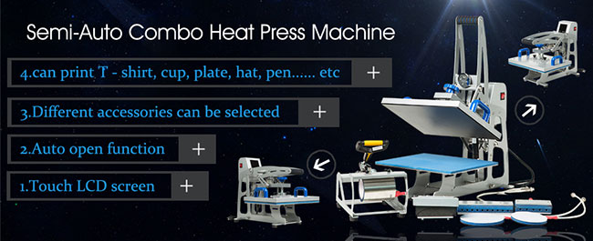 Auto Heat Press, 15x15 Magnetic Semi-Automatic Heat Press Machine