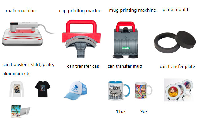 12 x 10inch Portable Iron T-shirt Heat Press Transfer Printing Machine With  Mug and Cap Heater, Free Giving 8 10 Plate Heating Pad $169.13